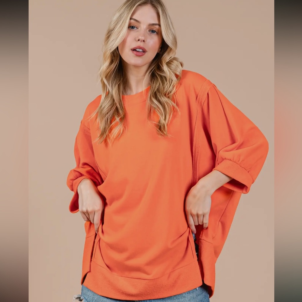 ShopEvelynne Vibrant Orange Sweatshirt